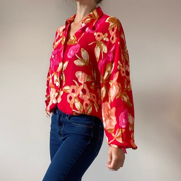 Vintage Pink Floral Blouse - Picture 3 of 14